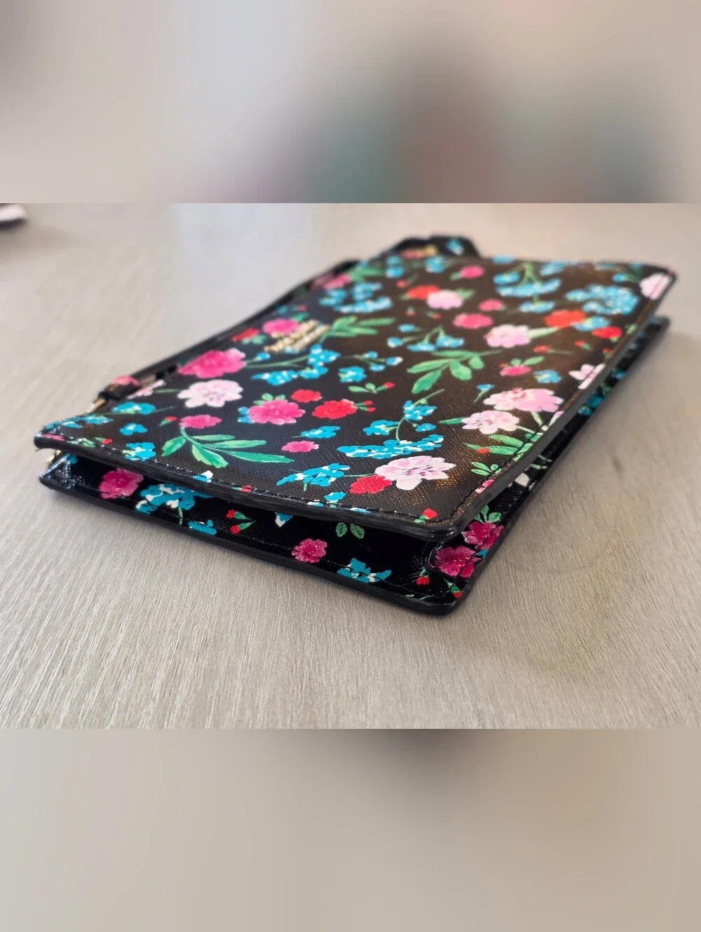 kate spade Black Floral Wristlet Clutch